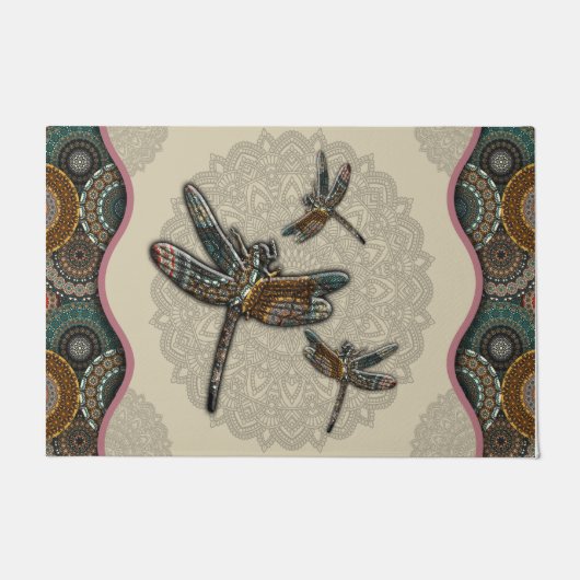 Cute Dragonflies Custom Welkomstmodel Deurmat (Voorkant)
