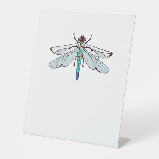 Cute Dragonflies T-Shirt Reclamebord Met Voetstuk (Voorkant)