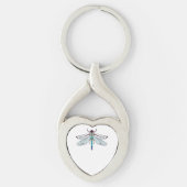 Cute Dragonflies T-Shirt Sleutelhanger (Voorkant)