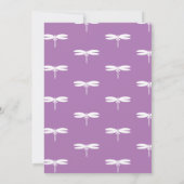 Cute Dragonflies Violet Baby shower Invitation Kaart (Achterkant)