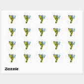 Cute Dragonfly Costume Fly Insect Gift Idee Ronde Sticker (Vel)