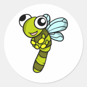 Cute Dragonfly Costume Fly Insect Gift Idee Ronde Sticker