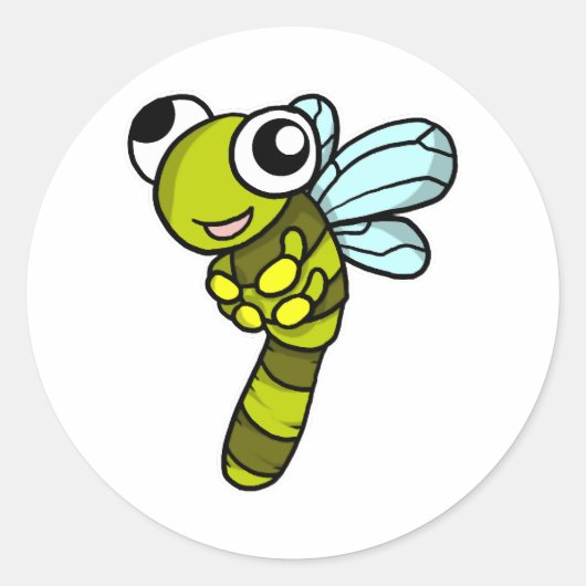 Cute Dragonfly Costume Fly Insect Gift Idee Ronde Sticker (Voorkant)