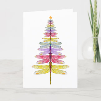 Cute Dragonfly-kerstkaart Feestdagen Kaart