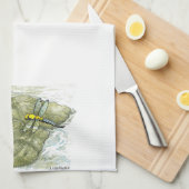 Cute Dragonfly & Lilly Pad Kitchen Cloth Theedoek (Quarter Fold)