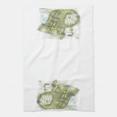 Cute Dragonfly & Lilly Pad Kitchen Cloth Theedoek (Verticaal)