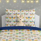 Cute Dragonfly Pattern on Cream Kussensloop