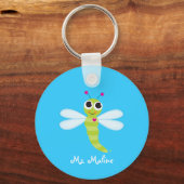 Cute Dragonfly Sleutelhanger - Gepersonaliseerd (Voorkant)
