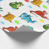 Cute Dragons Cadeaupapier (Hoek)