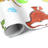 Cute Dragons Cadeaupapier (Rol Hoek)
