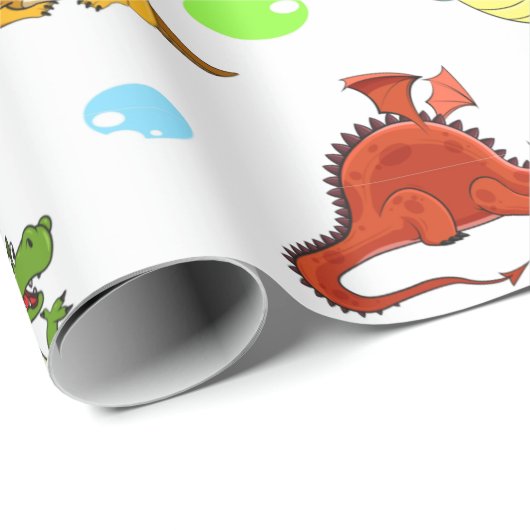 Cute Dragons Cadeaupapier (Rol Hoek)