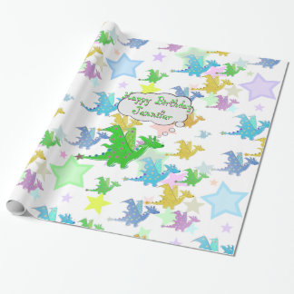 Cute Dragons Patroon Cadeaupapier