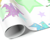 Cute Dragons Patroon Cadeaupapier (Rol Hoek)