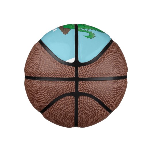 Cute dragons roasting marshmallows basketbal (Rechts)