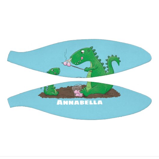 Cute dragons roasting marshmallows basketbal (Panelen)