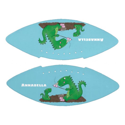 Cute dragons roasting marshmallows cartoon american football (Panelen)