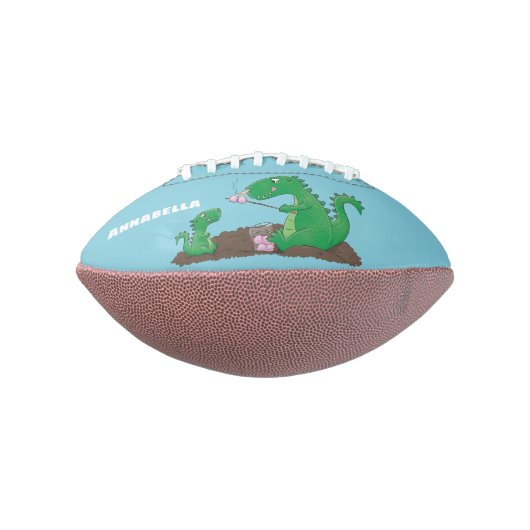 Cute dragons roasting marshmallows cartoon american football (Gedraaid 90)