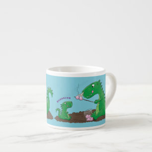 Cute dragons roasting marshmallows cartoon espresso kop