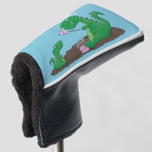 Cute dragons roasting marshmallows cartoon golfheadcover (3/4 voorkant)