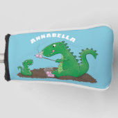 Cute dragons roasting marshmallows cartoon golfheadcover (Voorkant)