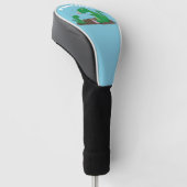 Cute dragons roasting marshmallows cartoon golfheadcover (Schuin)