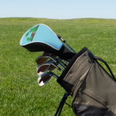 Cute dragons roasting marshmallows cartoon golfheadcover (Insitu)