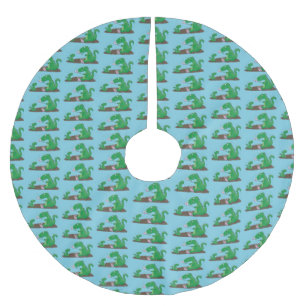 Cute dragons roasting marshmallows cartoon kerstboom rok