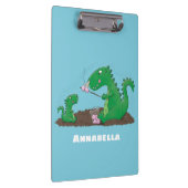 Cute dragons roasting marshmallows cartoon klembord (Rechts)