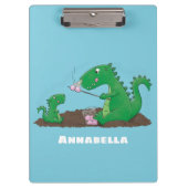 Cute dragons roasting marshmallows cartoon klembord (Voorkant)