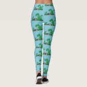 Cute dragons roasting marshmallows cartoon leggings (Achterkant)