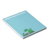 Cute dragons roasting marshmallows cartoon notitieblok (Schuin)