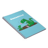 Cute dragons roasting marshmallows cartoon notitieboek (Rechterzijde)