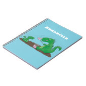 Cute dragons roasting marshmallows cartoon notitieboek (Linkerzijde)