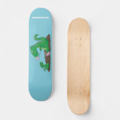 Cute dragons roasting marshmallows cartoon persoonlijk skateboard (Voorkant)