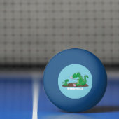 Cute dragons roasting marshmallows cartoon pingpongbal (Net)
