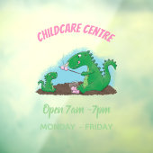 Cute dragons roasting marshmallows cartoon raamsticker (Vel 3)