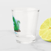 Cute dragons roasting marshmallows cartoon shot glas (Rechts)