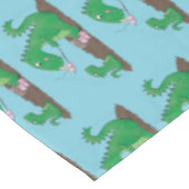 Cute dragons roasting marshmallows cartoon tafelkleed (Gekanteld)