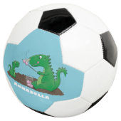 Cute dragons roasting marshmallows cartoon voetbal (Drie kwart)