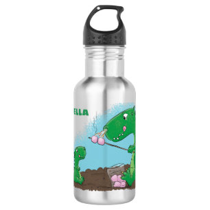 Cute dragons roasting marshmallows cartoon waterfles