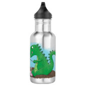 Cute dragons roasting marshmallows cartoon waterfles  (Rechts)