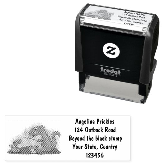 Cute dragons roasting marshmallows cartoon  zelfinktende stempel (In situ)