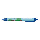 Cute dragons roasting marshmallows cartoon zwarte inkt pen (Bodem)