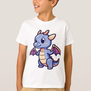 Cute Draken Schedel Mascotte Anime Stijl Vector T- T-shirt