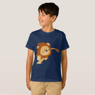 Cute Draverende Cartoon Leeuw Kinderen T-Shirt