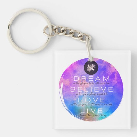 Cute Dream Believe Love Live Inspirerend Sleutelhanger (Voorkant)