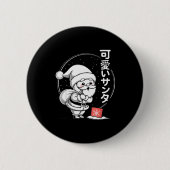 Cute Dreaming Kawaii Santa Claus  Ronde Button 5,7 Cm (Voorkant)