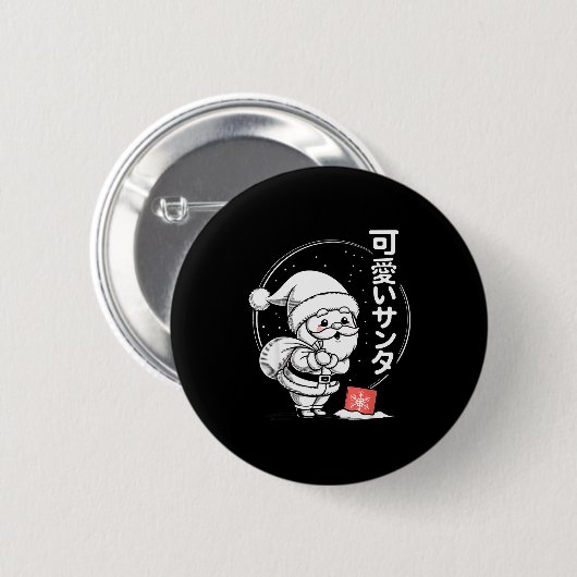 Cute Dreaming Kawaii Santa Claus  Ronde Button 5,7 Cm (Voorkant /achterkant)