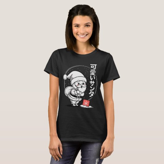 Cute Dreaming Kawaii Santa Claus  T-shirt (Voorkant volledig)