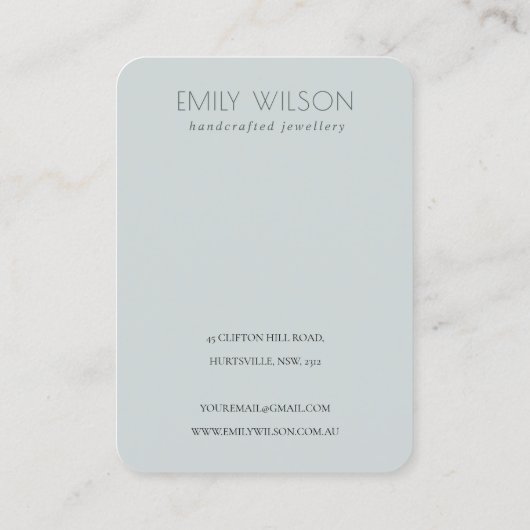 Cute Dreamweaver Aqua Blue Butterfly 2 Earling Dis Visitekaartje (Achterkant)